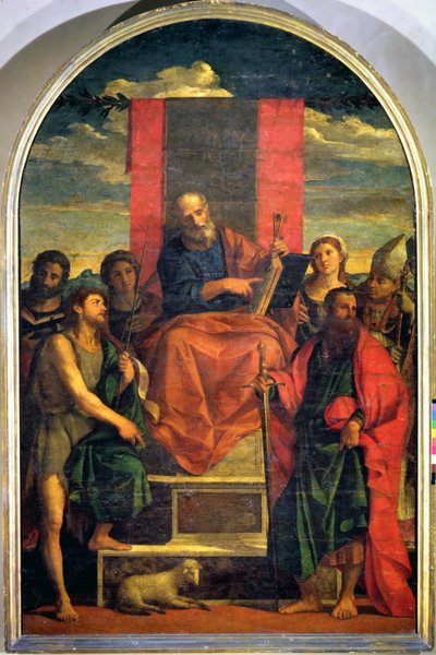 St. Peter Enthroned with Saints by Jacopo Palma